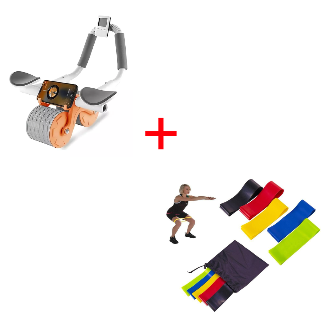 Combo Rueda Abdominal + Set de Bandas